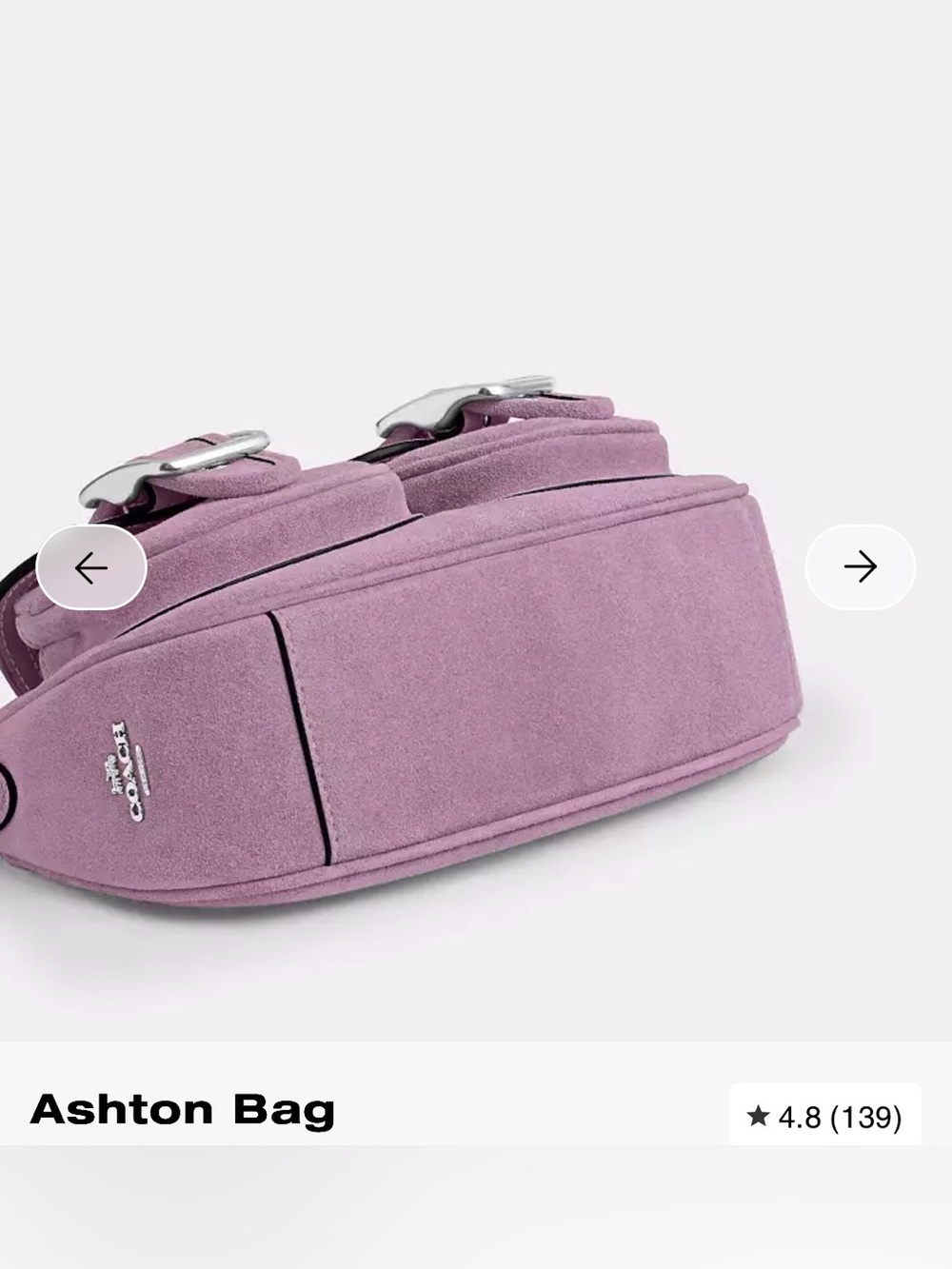 📣CLOSET CLEAROUT📣 Coach Ashton Bag in pink lavender suede 😍😍😍 - Picture 6 of 16